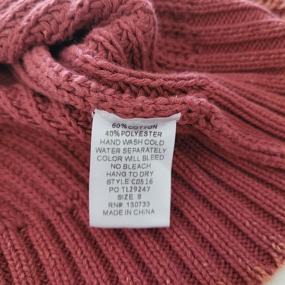 Umgee rustic orange cold shoulder knit sweater - Picture 7 of 10